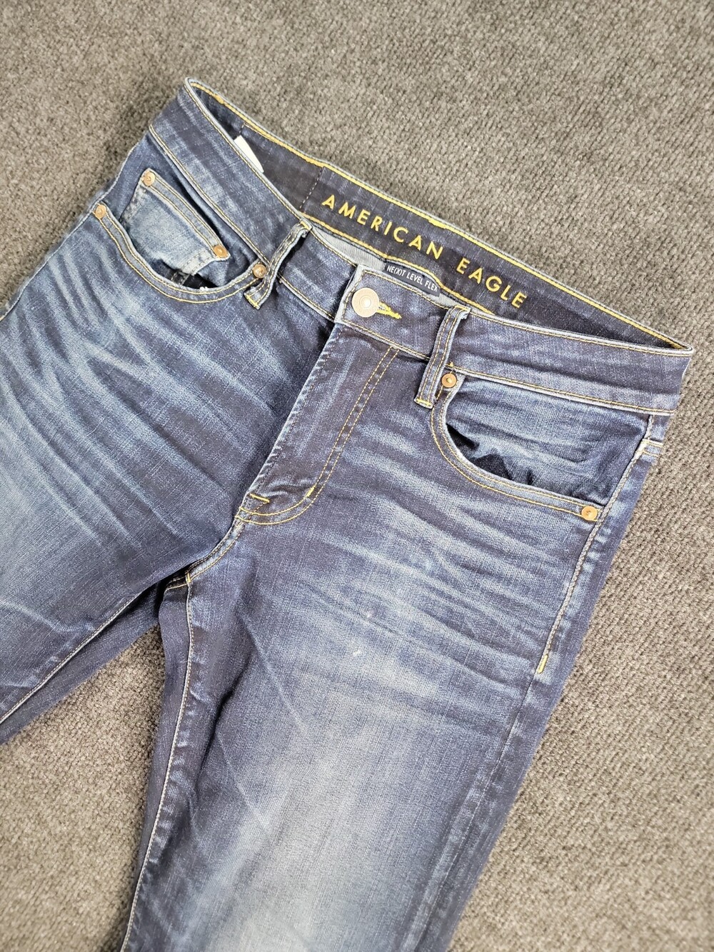 American Eagle Mens Next Level Flex Slim Jeans 31X32 Dark Blue Denim
